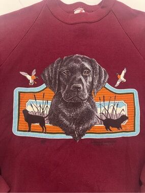 Vintage 80s/90s Labrador Retriever hunting crewneck sweatshirt